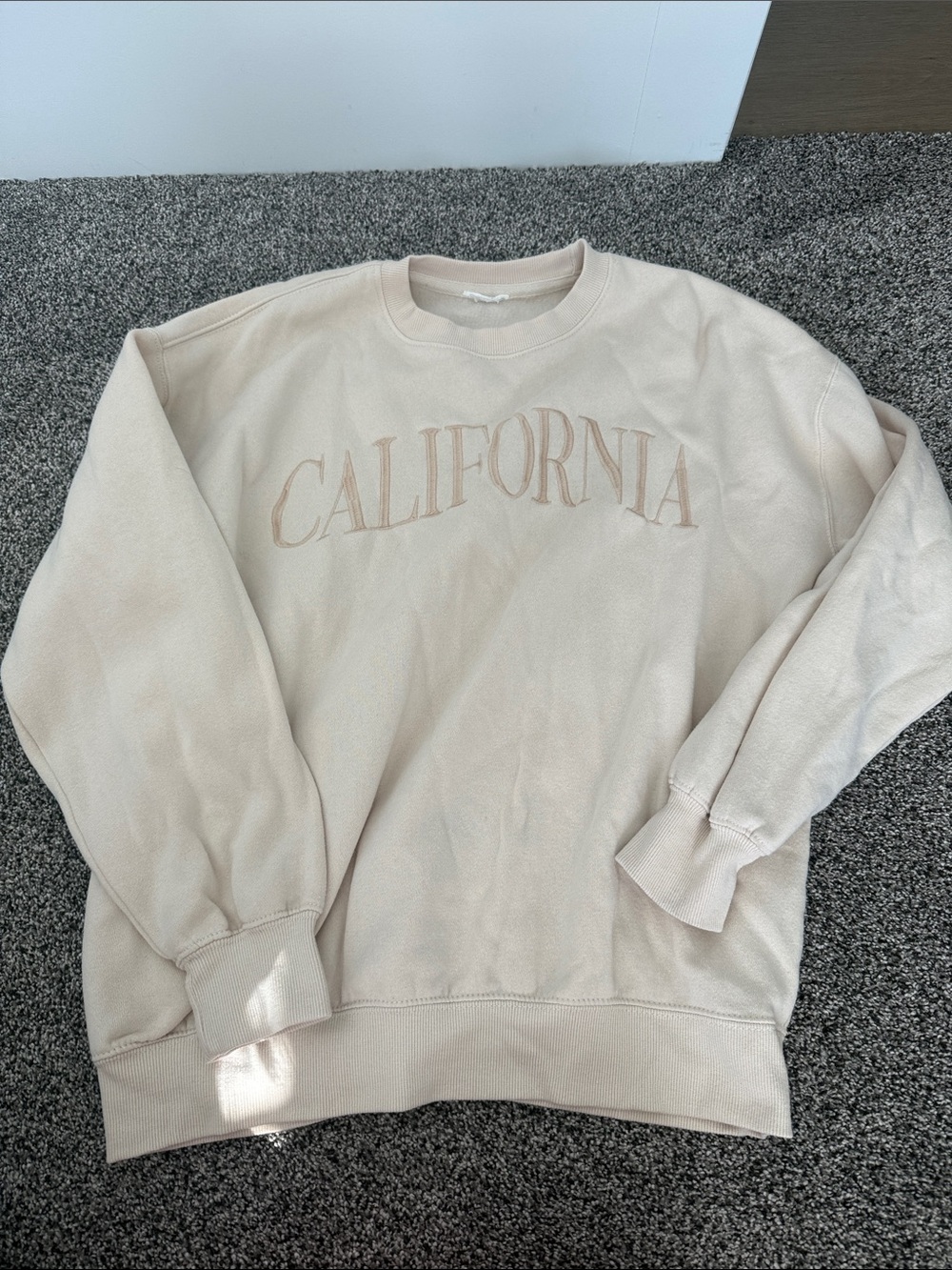 “California” Beige Crewneck